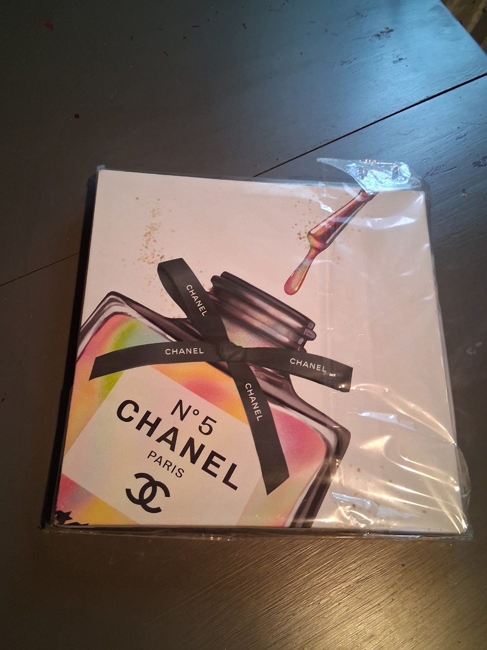 CHANEL N°5 Art Print with Colorful Perfume Bottle